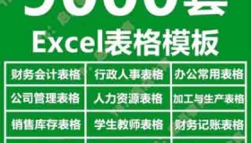 ZX0054 Excel表格模板9000套公司行政管理财务销售计划可视化图表