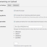 wordpress插件 File Renaming on upload上传文件自动重命名