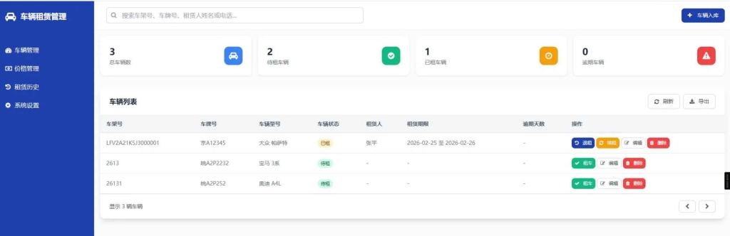 西数多功能汽车租赁系统源码 租车平台完整运营版