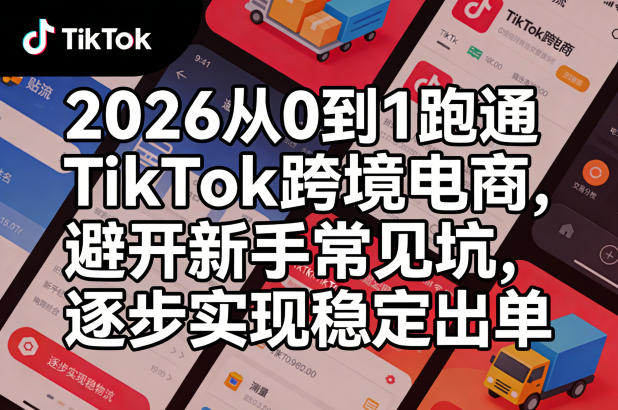 TikTok 跨境电商 2026 新手指南:0 基础跑通全链路,避坑 + 稳定出单双突破