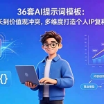 36套AI提示词模板：逆袭成长到价值观冲突，多维度打造个人IP复利商业化