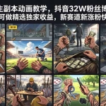 学做“人生副本”风格的动画教学视频 课程来自抖音拥有32万粉丝的博主